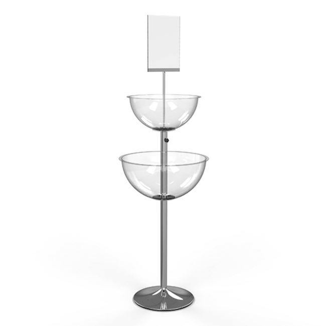 Dump Bin Ø 400 + 500 mm,2-piece, sign holder A4